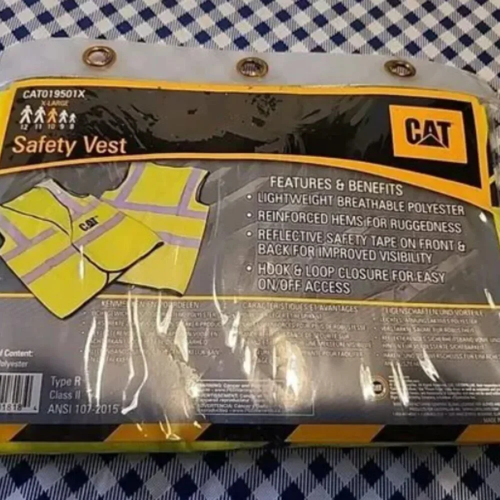 CAT Safety Vest: Lightweight + Safety Tape on Front & Back